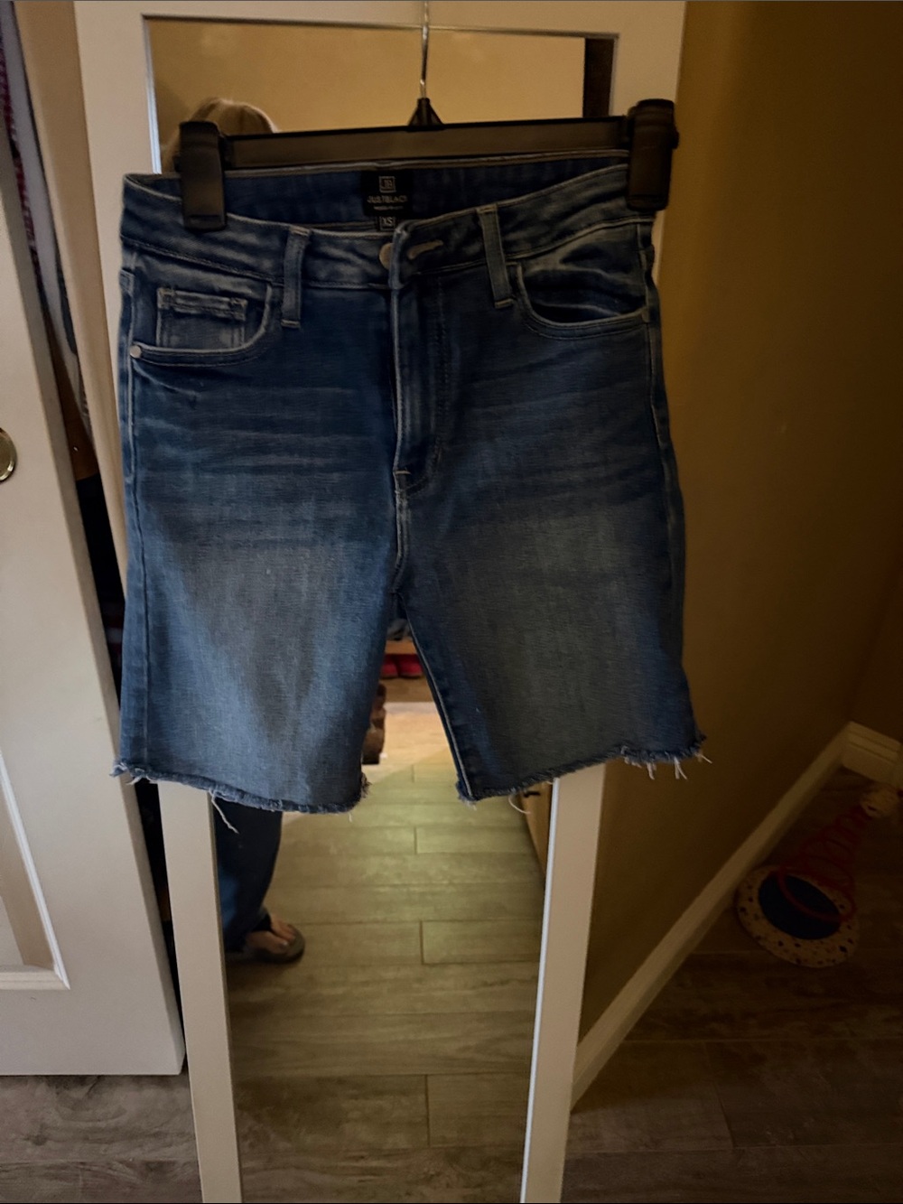 Just Black Men's Distressed Indigo Denim Cut-Off Shorts